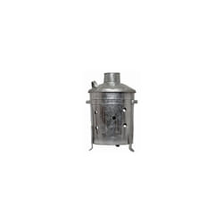 Small Galvanised Steel Incinerator Bin 15L Garden Waste Burner Chimney Lid