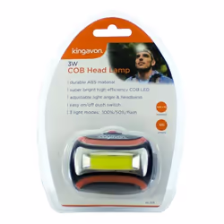 Kingavon 3W Waterproof LED Headlamp Torch COB Headlight Super Bright Beam Head