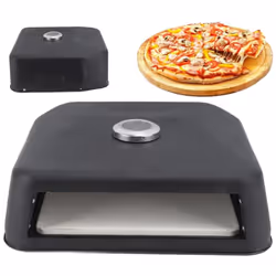 Grill Top Pizza Maker Oven Steel Waterproof with Thermometer BBQ Gas Charcoal