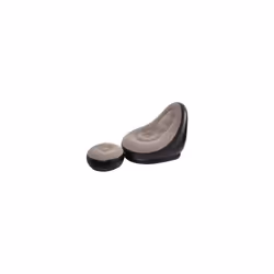 Inflatable Lounger Chair and Stool Set Flocked PVC Indoor Outdoor Medium Size