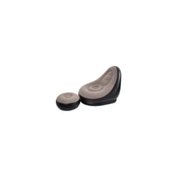 Inflatable Lounger Chair and Stool Set Flocked PVC Indoor Outdoor Medium Size