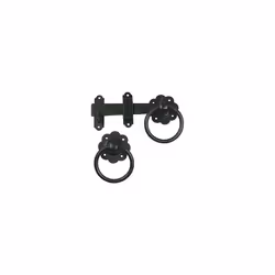 6" Powder Coated Ring Latch -  latch ring gate door garden black 6 shed vintage handle style coated