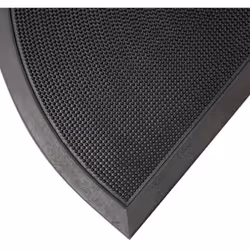 Sesia Black Rubber Stud Half Moon Outdoor Scraper Door Mat, 40 x 70 cm