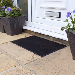 JVL Condor Classic Astro Turf-Look Rubber Scraper Mat, Black, 40 x 60 cm