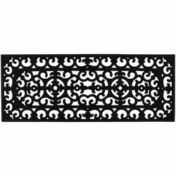 JVL Lexi Wrought Iron Effect Rubber Patio Mat, 45x120cm