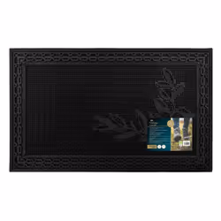 JVL Foliage Scraper Rubber Pin Doormat, 45x75cm