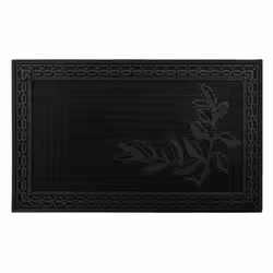 JVL Foliage Scraper Rubber Pin Doormat, 45x75cm