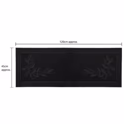 JVL Foliage Scraper Rubber Pin Patio Doormat, 45x120cm - Additional view 9
