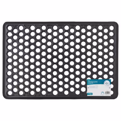 JVL Honeycomb Outdoor Rubber Ring Entrance Floor Door Mat 40 x 60 cm