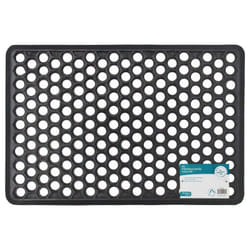 JVL Honeycomb Outdoor Rubber Ring Entrance Floor Door Mat 40 x 60 cm