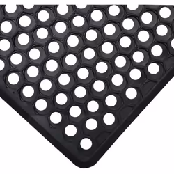 JVL Honeycomb Outdoor Rubber Ring Entrance Floor Door Mat 40 x 60 cm