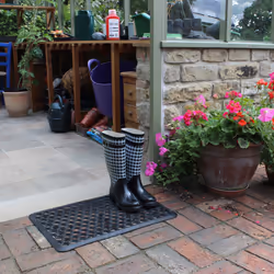 JVL Honeycomb Outdoor Rubber Ring Entrance Floor Door Mat 40 x 60 cm - Additional view 4