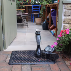 JVL Honeycomb Outdoor Rubber Ring Entrance Floor Door Mat 40 x 60 cm - Additional view 5