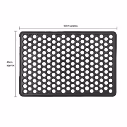 JVL Honeycomb Outdoor Rubber Ring Entrance Floor Door Mat 40 x 60 cm - Additional view 6