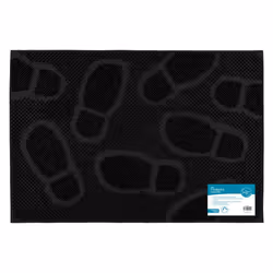 JVL Footprint Scraper Rubber Pin Doormat, 40x60cm