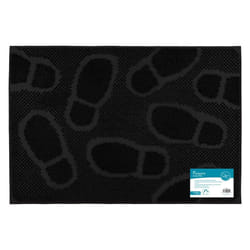 JVL Footprint Scraper Rubber Pin Doormat, 40x60cm