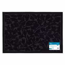 JVL Botany Scraper Rubber Pin Doormat, 40x60cm
