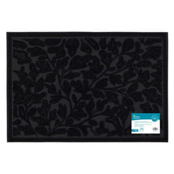 JVL Botany Scraper Rubber Pin Doormat, 40x60cm
