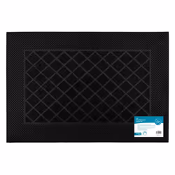 JVL Harlequin Scraper Rubber Pin Doormat, 40x60cm