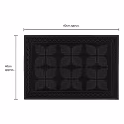 JVL Linden Scraper Rubber Pin Doormat 40x60cm - Additional view 10