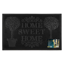 JVL Home Sweet Home Scraper Rubber Pin Doormat, 45x75cm