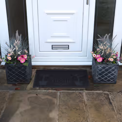 JVL Home Sweet Home Scraper Rubber Pin Doormat, 45x75cm - Additional view 4