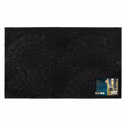 JVL Mosaic Scraper Rubber Doormat 45x75cm