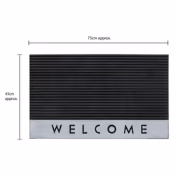 JVL Quartz Welcome Scraper Rubber Doormat 45x75cm - Additional view 9