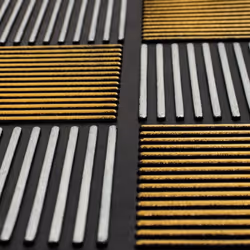 Platina Silver/Gold Rubber D/mat 40x70cm
