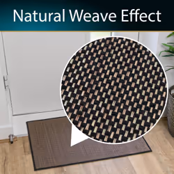 JVL Antarra Machine Washable Doormat, 50x75cm - Black/Brown - Additional view 10
