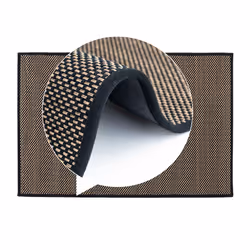 JVL Antarra Machine Washable Doormat, 50x75cm - Black/Brown - Additional view 7
