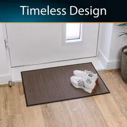 JVL Antarra Machine Washable Doormat, 50x75cm - Black/Brown - Additional view 8