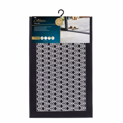 JVL Allure Machine Washable Doormat, 50x75cm - Black