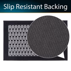 JVL Allure Machine Washable Doormat, 50x75cm - Black - Additional view 10