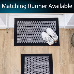 JVL Allure Machine Washable Doormat, 50x75cm - Black - Additional view 11