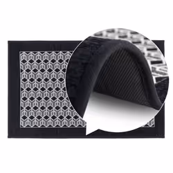 JVL Allure Machine Washable Doormat, 50x75cm - Black - Additional view 5