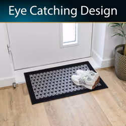 JVL Allure Machine Washable Doormat, 50x75cm - Black - Additional view 6