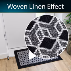 JVL Allure Machine Washable Doormat, 50x75cm - Black - Additional view 8