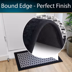 JVL Allure Machine Washable Doormat, 50x75cm - Black - Additional view 9