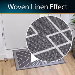 JVL Expression Machine Washable Doormat, 50x75cm - Stripes - Additional view 10