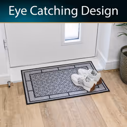 JVL Avanti Machine Washable Doormat, 50x75cm - Grey - Additional view 8