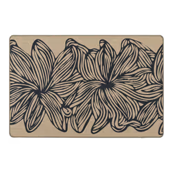JVL Elegance Machine Washable Doormat, 50x75cm - Flowers