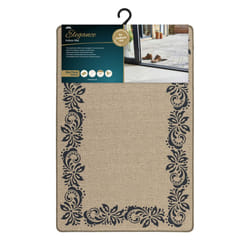 JVL Elegance Machine Washable Doormat, 50x75cm - Scroll Border