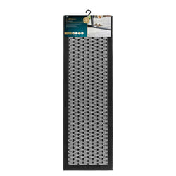 JVL Allure Machine Washable Runner, 50x150cm - Black