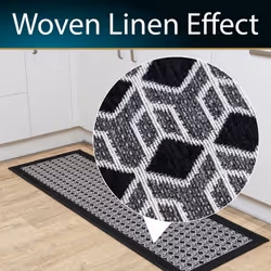 JVL Allure Machine Washable Runner, 50x150cm - Black - Additional view 10