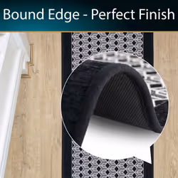 JVL Allure Machine Washable Runner, 50x150cm - Black - Additional view 11