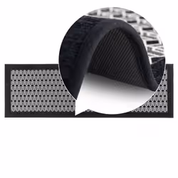 JVL Allure Machine Washable Runner, 50x150cm - Black - Additional view 7