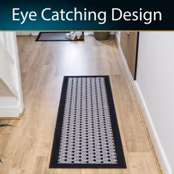 JVL Allure Machine Washable Runner, 50x150cm - Black - Additional view 8
