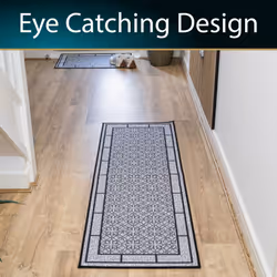 JVL Avanti Machine Washable Runner, 50x150cm - Grey - Additional view 9