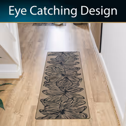 JVL Elegance Machine Washable Runner, 50x150cm - Flowers - Additional view 8